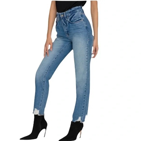 Good American Good Vintage Jagged Hem Jeans. Size 8/29. - Picture 3 of 6